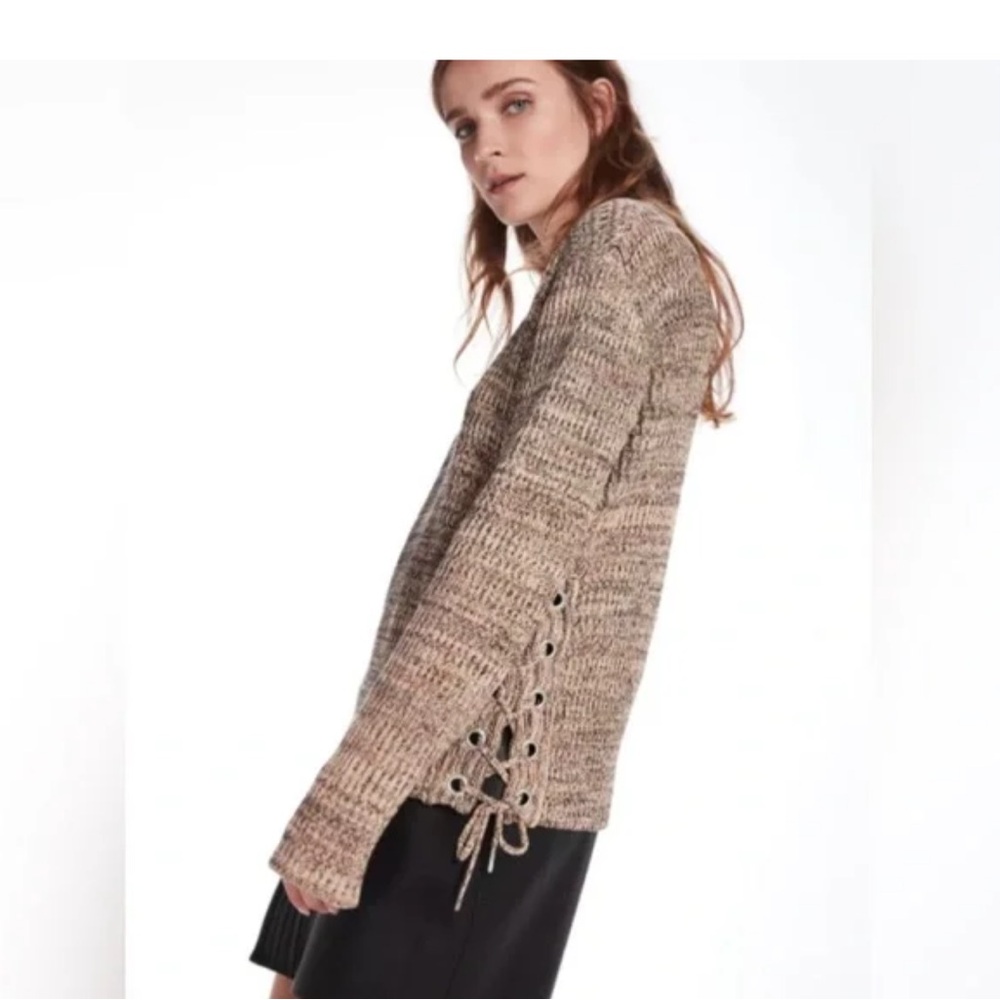 MAISON SCOTCH Lattice Side Knit Sweater - Size XS